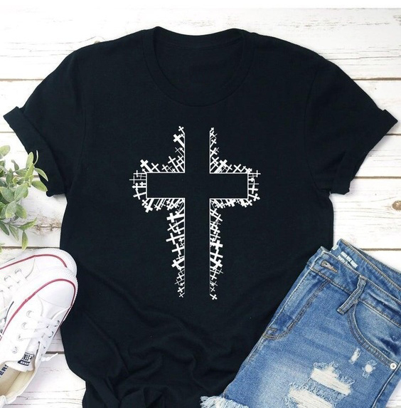 Faith Cross Shirt  o Christian Shirt Jesus T ..